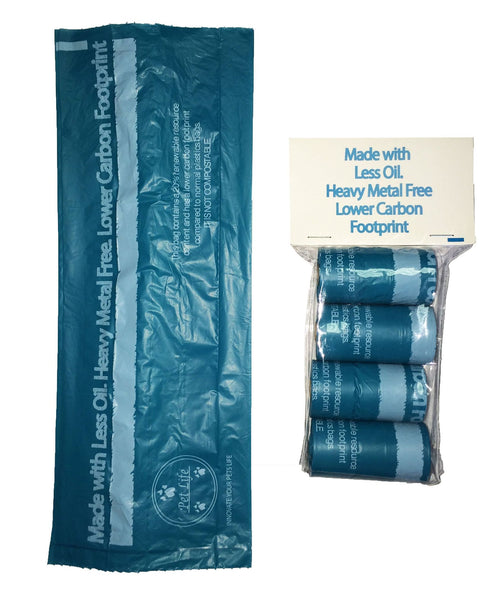 100% Recyclable Bio-Hybrid Thermoplastic and Polyethylene Carbon Reduced Eco-Friendly Pet Waste Bags from Renewable Thermoplastic Starch - Dispenser and 2 Pack of Rolls