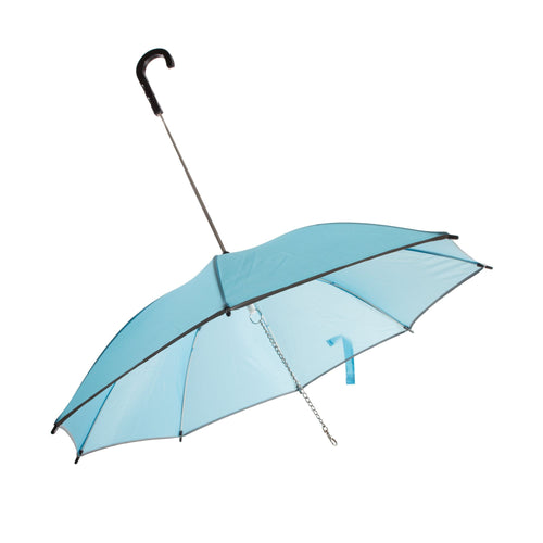 Pour-Protection Umbrella With Reflective Lining And Leash Holder