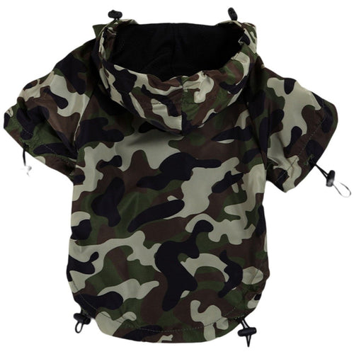 Dogs Cat Raincoat Camouflage Camo  Windbreaker Stylish Dog Rain Jacket, Water Resistant with Reflective Stripes, Hooded Raincoat for  Puppy Small Medium Large