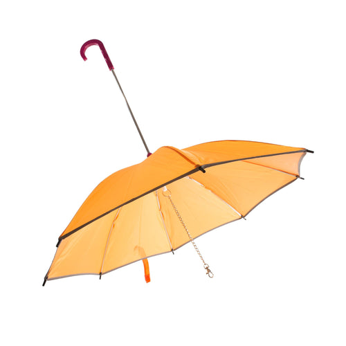 Pour-Protection Umbrella With Reflective Lining And Leash Holder