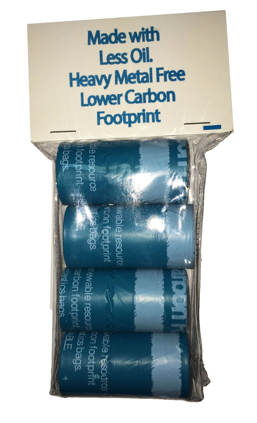 100% Recyclable Bio-Hybrid Thermoplastic and Polyethylene Carbon Reduced Eco-Friendly Pet Waste Bags from Renewable Thermoplastic Starch - Dispenser and 2 Pack of Rolls