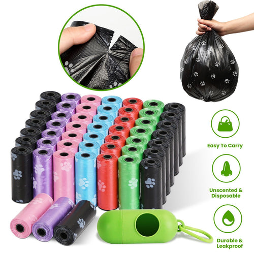 45 Rolls 675 Count Dog Waste Bags Disposable Dog Poop Bags with Dispenser Leakproof Unscented