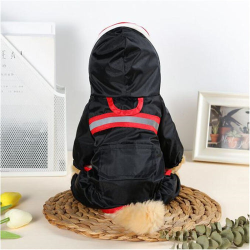 Dog Rain Coat, Pet Packable Waterproof Rain Jacket with Transparent Brim, Reflective Dog Rain Poncho, Pet Puppy Slicker Raincoat with Leash Hole, Dog Rainwear for Small Dogs Cats