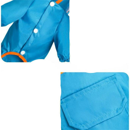 Dog Rain Coat, Pet Packable Waterproof Rain Jacket with Transparent Brim, Reflective Dog Rain Poncho, Pet Puppy Slicker Raincoat with Leash Hole, Dog Rainwear for Small Dogs Cats